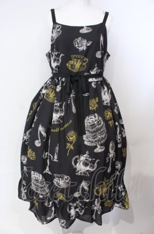 画像: Perla nell' ostrica / Little banquet Jumper Skirt　ジャンパースカート  クロ O-25-07-31-1131-EL-OP-OW-OS