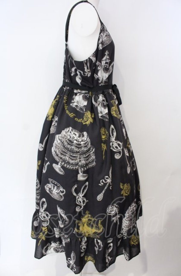 画像3: Perla nell' ostrica / Little banquet Jumper Skirt　ジャンパースカート  クロ O-25-07-31-1131-EL-OP-OW-OS (3)