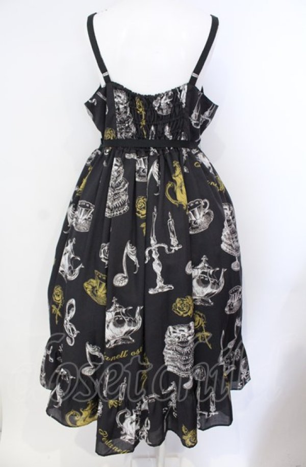 画像4: Perla nell' ostrica / Little banquet Jumper Skirt　ジャンパースカート  クロ O-25-07-31-1131-EL-OP-OW-OS (4)