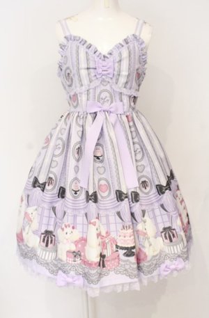 画像: Angelic Pretty / Princess Puppyジャンパースカート  ラベンダー O-25-07-31-1133-AP-OP-OW-OS