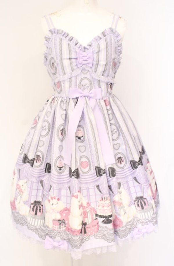 画像2: Angelic Pretty / Princess Puppyジャンパースカート  ラベンダー O-25-07-31-1133-AP-OP-OW-OS (2)