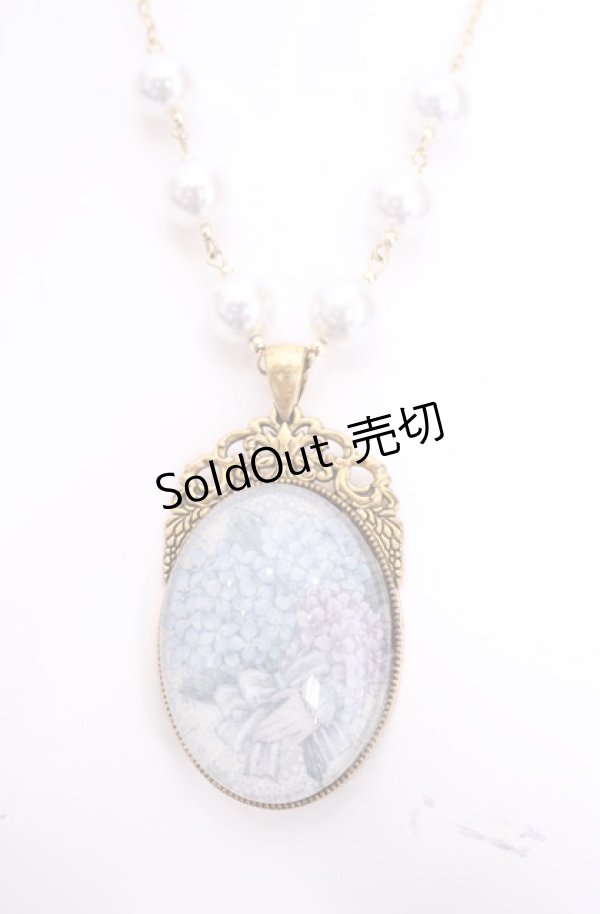 画像1: LOLITAその他 / 紫陽花カボションネックレス  ゴールド O-25-07-31-1012-LO-AC-OW-ZT486-F002 (1)