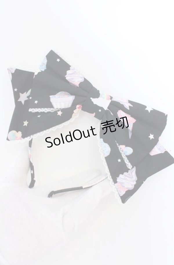 画像4: Angelic Pretty / Milky　PlanetリボンジャンパースカートSet  クロ O-25-07-31-1135-AP-OP-OW-OS (4)