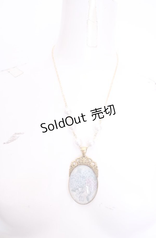 画像2: LOLITAその他 / 紫陽花カボションネックレス  ゴールド O-25-07-31-1012-LO-AC-OW-ZT486-F002 (2)