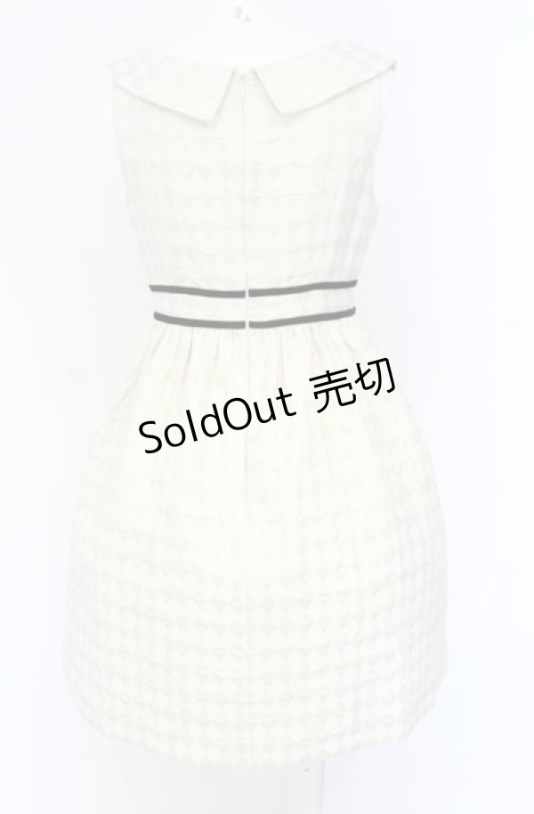 画像3: Emily Temple cute / ダイヤ柄ラメジャガードドレス  アイボリー O-25-07-31-1139-ET-OP-OW-OS (3)