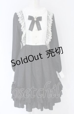 画像: Pina sweetcollection / ローズジャガードワンピース  クロ×シロ O-25-07-31-1142-LO-OP-OW-OS