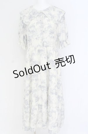 画像: m petit by misako / トワルドジュイワンピース LL ブルー O-25-07-31-1151-LO-OP-OW-OS