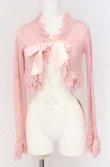 画像1: Angelic Pretty / ハート透かしサテンリボンニットボレロ  ピンク O-25-07-31-1154-AP-TO-OW-OS (1)