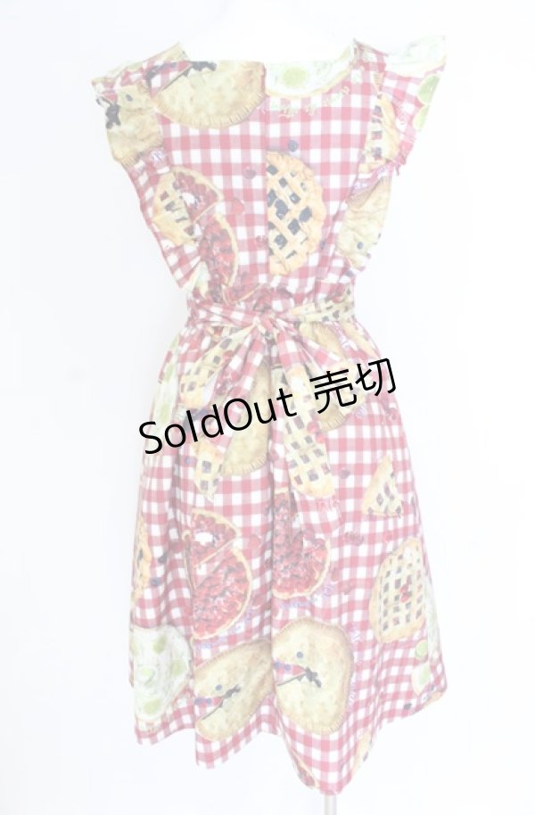 画像3: MILK / タルトエプロンドレス  アカ O-25-07-31-1156-ML-OP-OW-OS (3)