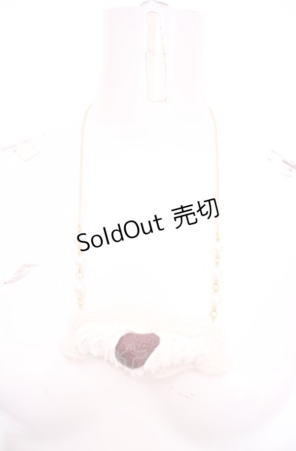 画像2: Boo!Do堂 / 美味しいとこだけネックレス(ショートケーキ)  アイボリー×レッド O-25-07-31-1016-PU-AC-OW-OS (2)