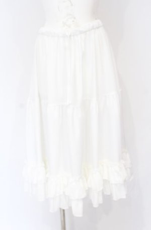 画像: axes femme kawaii / ミディフリルペチスカート M シロ O-25-07-31-1160-AX-SK-OW-OS