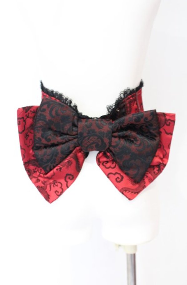 画像1: Qutie Frash / リボン帯コルセット  レッド O-25-07-31-1169-QU-ZA-OW-OS (1)