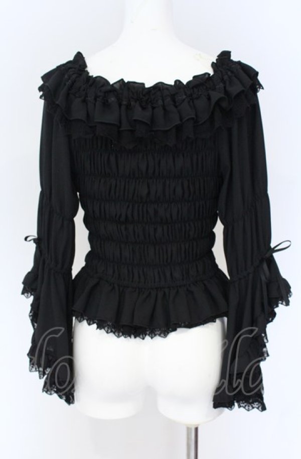 画像2: Vallee lys / Blossom Breeze Blouse  ブラック O-25-07-31-1172-GO-BL-OW-OS (2)