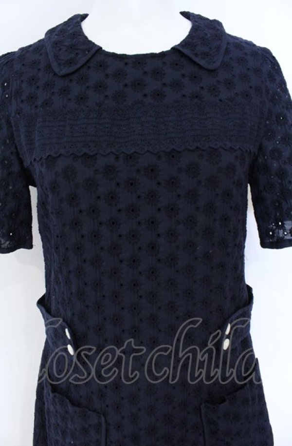 画像2: Jane Marple Dans Le Salon / Precious lace colette dress　 M ネイビー O-25-07-31-1174-JM-OP-IG-OS (2)