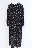 画像2: Jane Marple Dans Le Salon / Floating flowers afternoon dress ドレス M ネイビー O-25-07-31-1176-JM-OP-IG-OS (2)