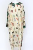 画像1: Jane Marple / Flower crests・tartan check 2way dress M オフ O-25-07-31-1178-JM-OP-IG-OS (1)