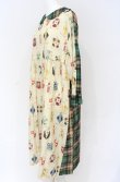 画像2: Jane Marple / Flower crests・tartan check 2way dress M オフ O-25-07-31-1178-JM-OP-IG-OS (2)