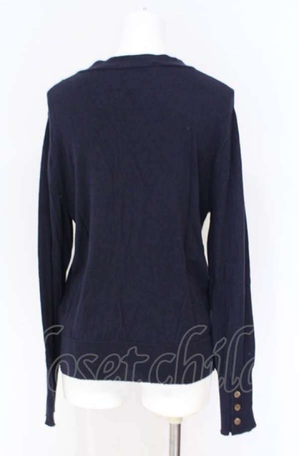 画像2: Jane Marple Dans Le Salon / Cotton cashmere button trimming cardigan カーディガン M ネイビー O-25-07-31-1179-JM-TO-IG-OS (2)