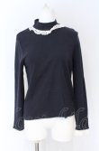 画像1: Jane Marple / Royal-fraise lace-trim pullover M ネイビー O-25-07-31-1181-JM-OP-IG-OS (1)