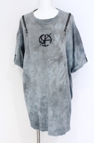 画像: Desoro Works / Shoulder zip T-Shirt(Half) Tシャツ  グレー O-25-07-31-1186-PU-TO-IG-OS