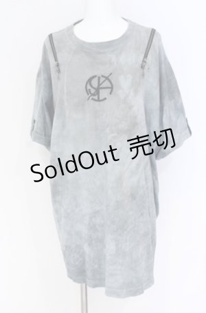 画像: Desoro Works / Shoulder zip T-Shirt(Half) Tシャツ  グレー O-25-07-31-1186-PU-TO-IG-ZS