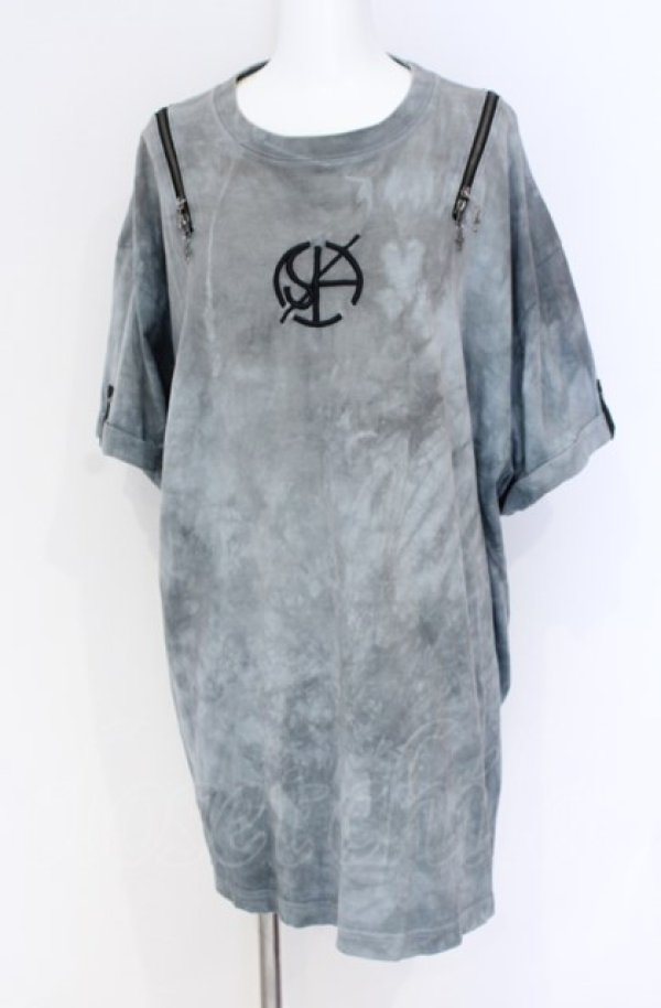 画像1: Desoro Works / Shoulder zip T-Shirt(Half) Tシャツ  グレー O-25-07-31-1186-PU-TO-IG-OS (1)