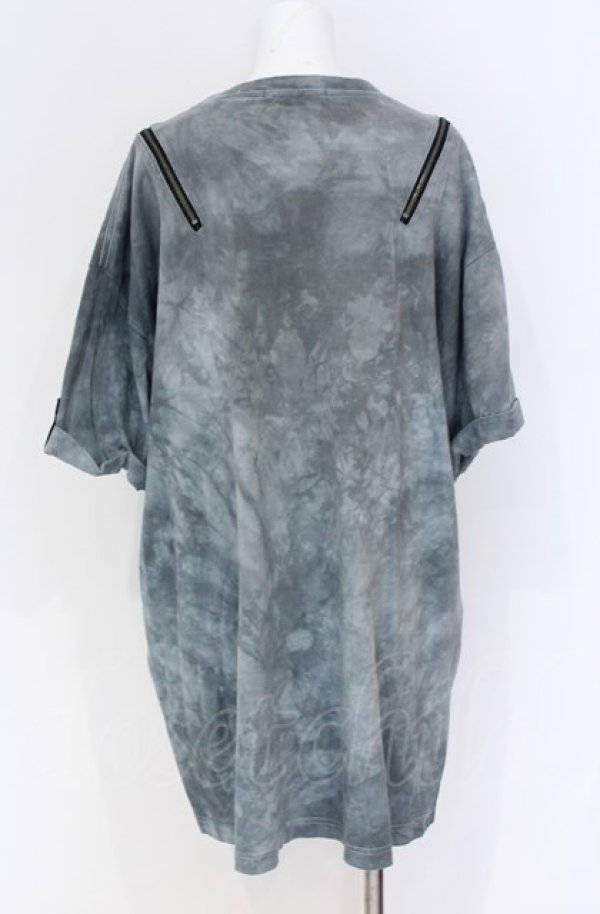 画像2: Desoro Works / Shoulder zip T-Shirt(Half) Tシャツ  グレー O-25-07-31-1186-PU-TO-IG-OS (2)