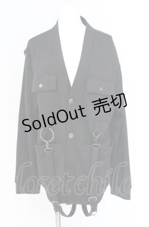 画像: Ozz conte / スクールカーディガン  ブラック O-25-07-31-1090-OO-TO-IG-OS