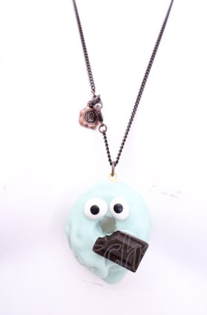 画像: Q-pot. / ミントチョコレート メルティーモンスター ドーナッツ ネックレス  ミントチョコレート O-25-07-31-1022-QP-AC-OW-OS