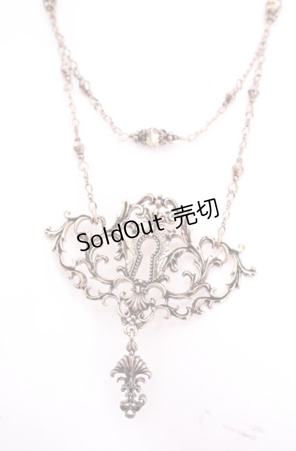 画像1: Kurumi Collaboration / 鍵穴ネックレス  アンティークゴールド O-25-07-31-1023-LO-AC-OW-OS (1)