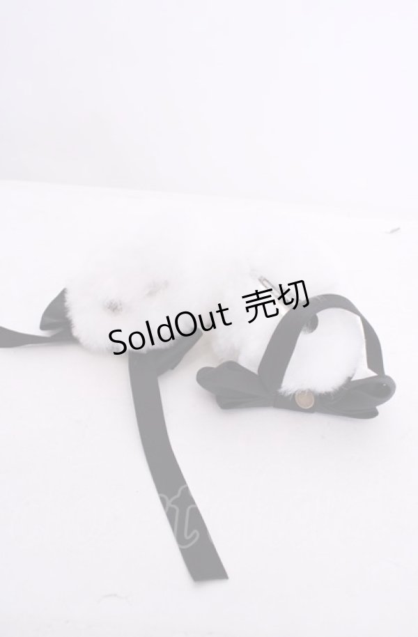 画像2: metamorphose / 狼耳リボンクリップ  オフシロ×クロ O-25-07-31-1030-ME-AC-OW-OS (2)