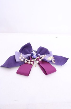 画像: Enchantlic Enchantilly / すみれの宝石箱パールリボンブローチ  ラベンダー O-25-07-31-1035-LO-ZA-OW-OS