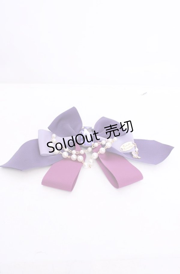 画像1: Enchantlic Enchantilly / すみれの宝石箱パールリボンブローチ  ラベンダー O-25-07-31-1035-LO-ZA-OW-OS (1)
