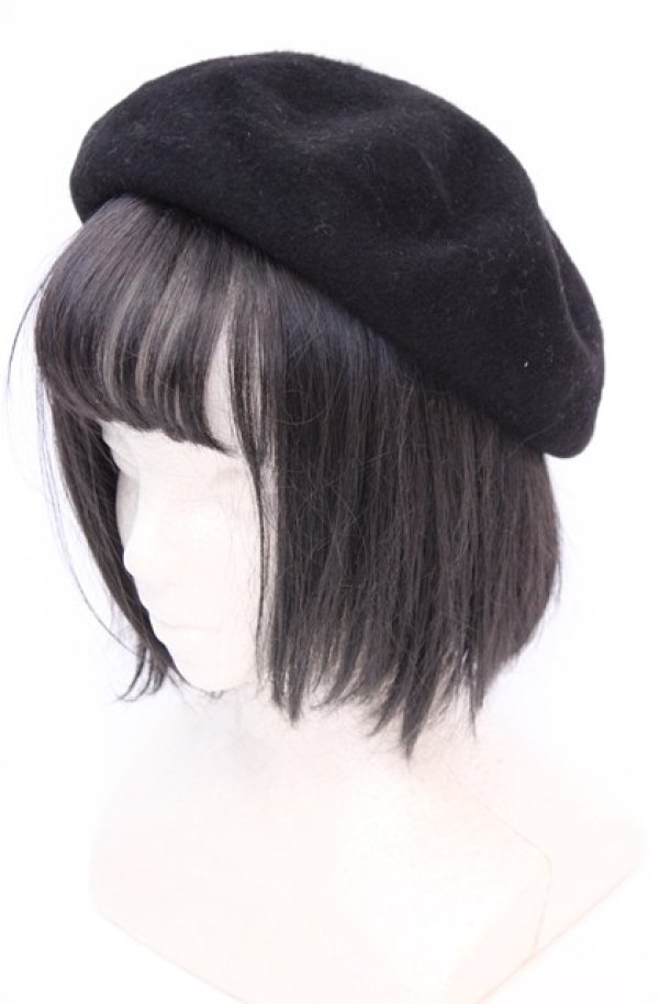 画像1: metamorphose / ベレー帽  クロ O-25-07-31-008-ME-AC-IG-ZT-K011 (1)