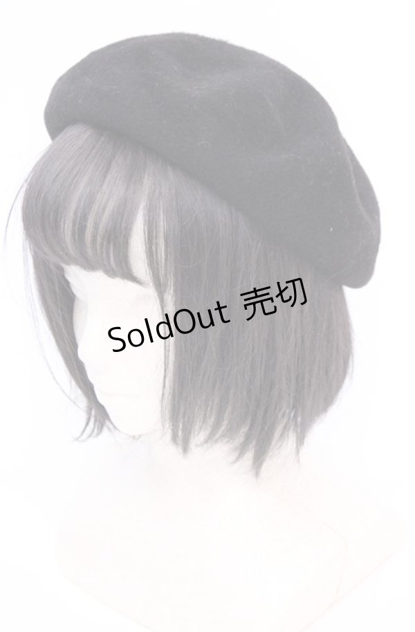 画像1: metamorphose / ベレー帽  クロ O-25-07-31-008-ME-AC-IG-ZT-K011 (1)