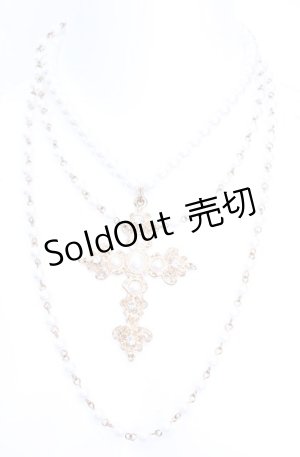 画像: metamorphose / クロス多連パールネックレス  ゴールド×パール O-25-07-31-014-ME-AC-IG-OS