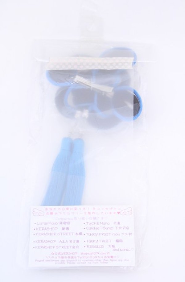 画像2: Conpeitou. / くみひもクリップ  ブルー×ブラック O-25-07-31-021-LO-AC-IG-ZT305 (2)