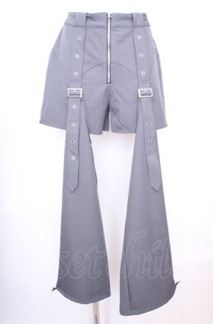 画像: axes femme POETIQUE / ベルトデザインセパレートパンツ M グレー O-25-07-31-022-AX-PA-OW-OS