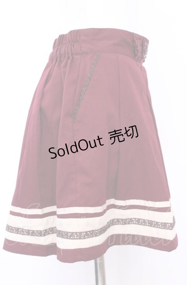 画像3: axes femme / バイカラーキュロット M ワイン O-25-07-31-024-AX-PA-OW-OS (3)