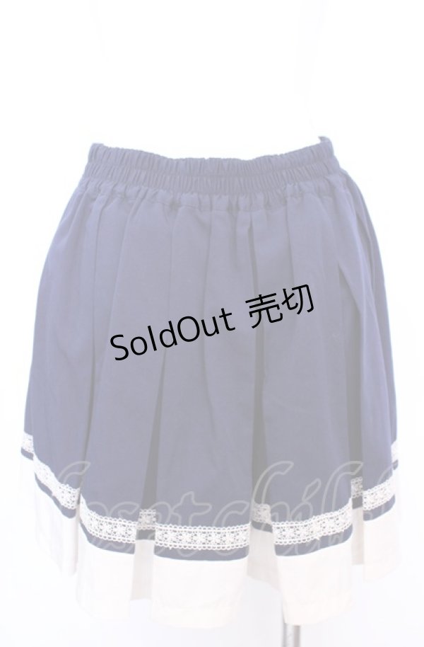 画像3: axes femme / バイカラープリーツキュロット M ネイビー O-25-07-31-025-AX-PA-OW-ZT507 (3)