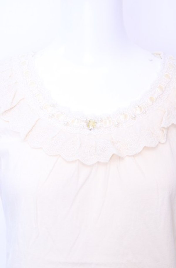 画像2: axes femme / コットンレース使いインナー M  O-25-07-31-029-AX-TO-OW-OS (2)