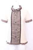 画像1: axes femme / 切り替え襟付きTシャツ   O-25-07-31-031-AX-TO-OW-OS (1)