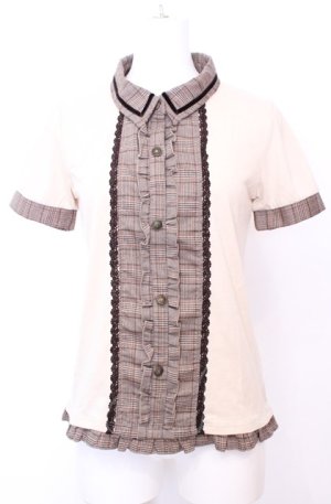画像: axes femme / 切り替え襟付きTシャツ   O-25-07-31-031-AX-TO-OW-OS