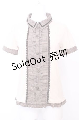 画像: axes femme / 切り替え襟付きTシャツ   O-25-07-31-031-AX-TO-OW-OS