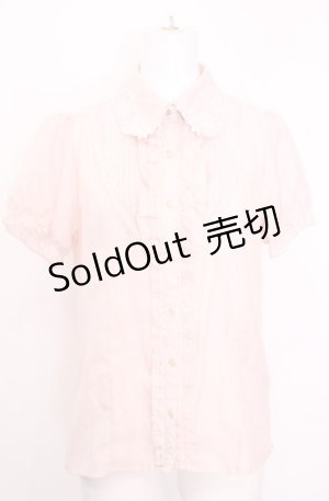 画像: axes femme / ドットブラウス M ピンク O-25-07-31-032-AX-BL-OW-OS