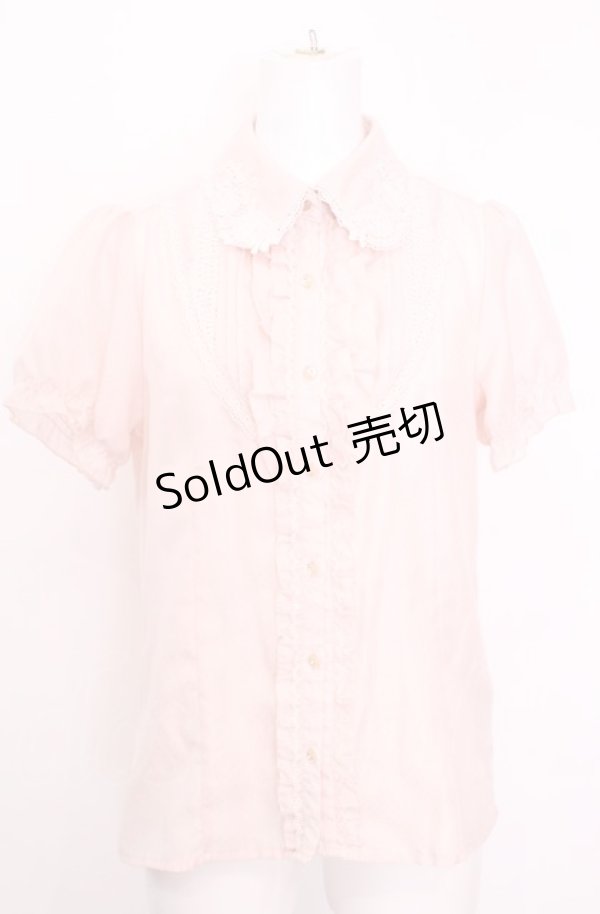 画像1: axes femme / ドットブラウス M ピンク O-25-07-31-032-AX-BL-OW-OS (1)