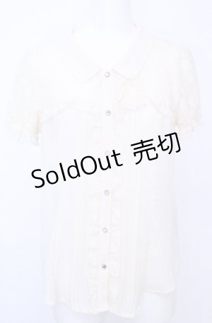 画像: axes femme / レース襟付きブラウス M キナリ O-25-07-31-033-AX-BL-OW-OS