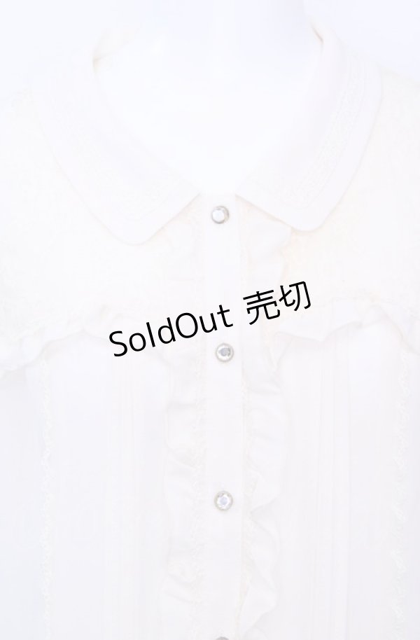 画像2: axes femme / レース襟付きブラウス M キナリ O-25-07-31-033-AX-BL-OW-OS (2)