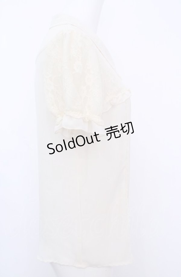 画像3: axes femme / レース襟付きブラウス M キナリ O-25-07-31-033-AX-BL-OW-OS (3)