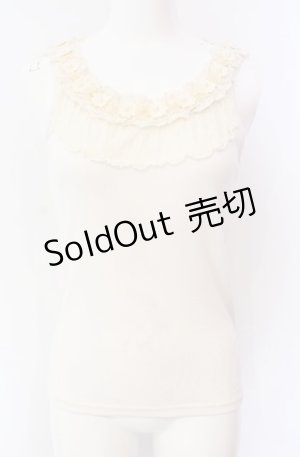 画像: axes femme / 花モチーフ使いタンクトップ M キナリ O-25-08-02-028-AX-TO-OW-OS